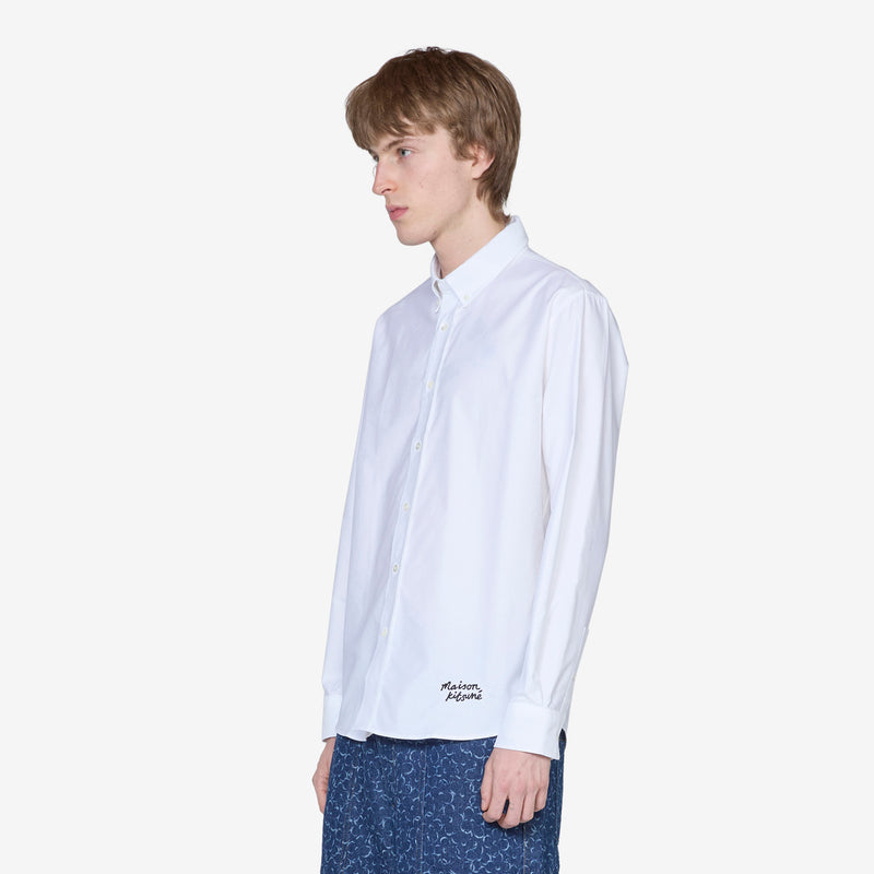 Maison Kitsuné Handwriting Casual BD Shirt White Shirts