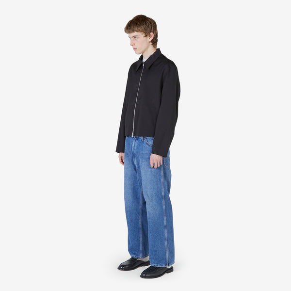 Mini Jacket Black Worsted Wool