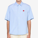 'Boke Flower' Shirt Sky Blue