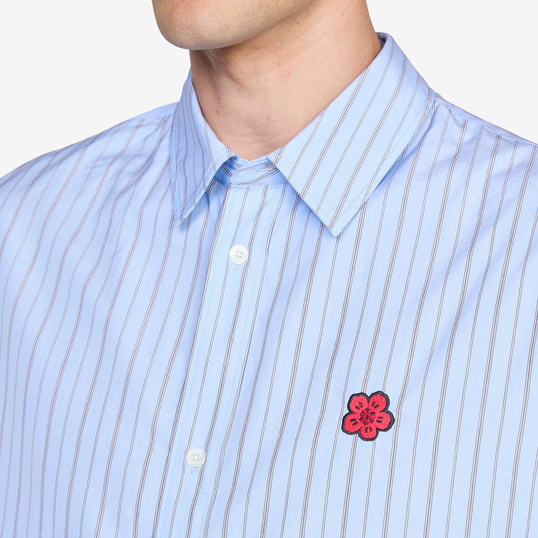 'Boke Flower' Shirt Sky Blue Shirts