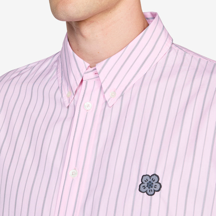 'Boke Flower' Crest Casual Shirt Pastel Pink