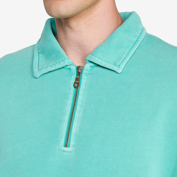 Maus 1/4 Zip Fleece Teal Jumpers