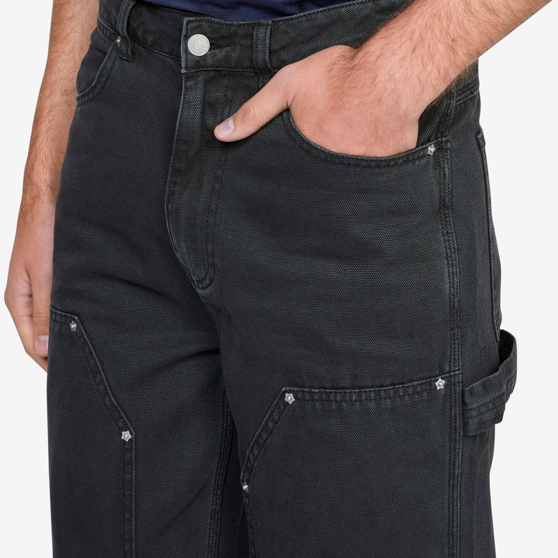 Double Knee Carpenter Pant Used Black Pants