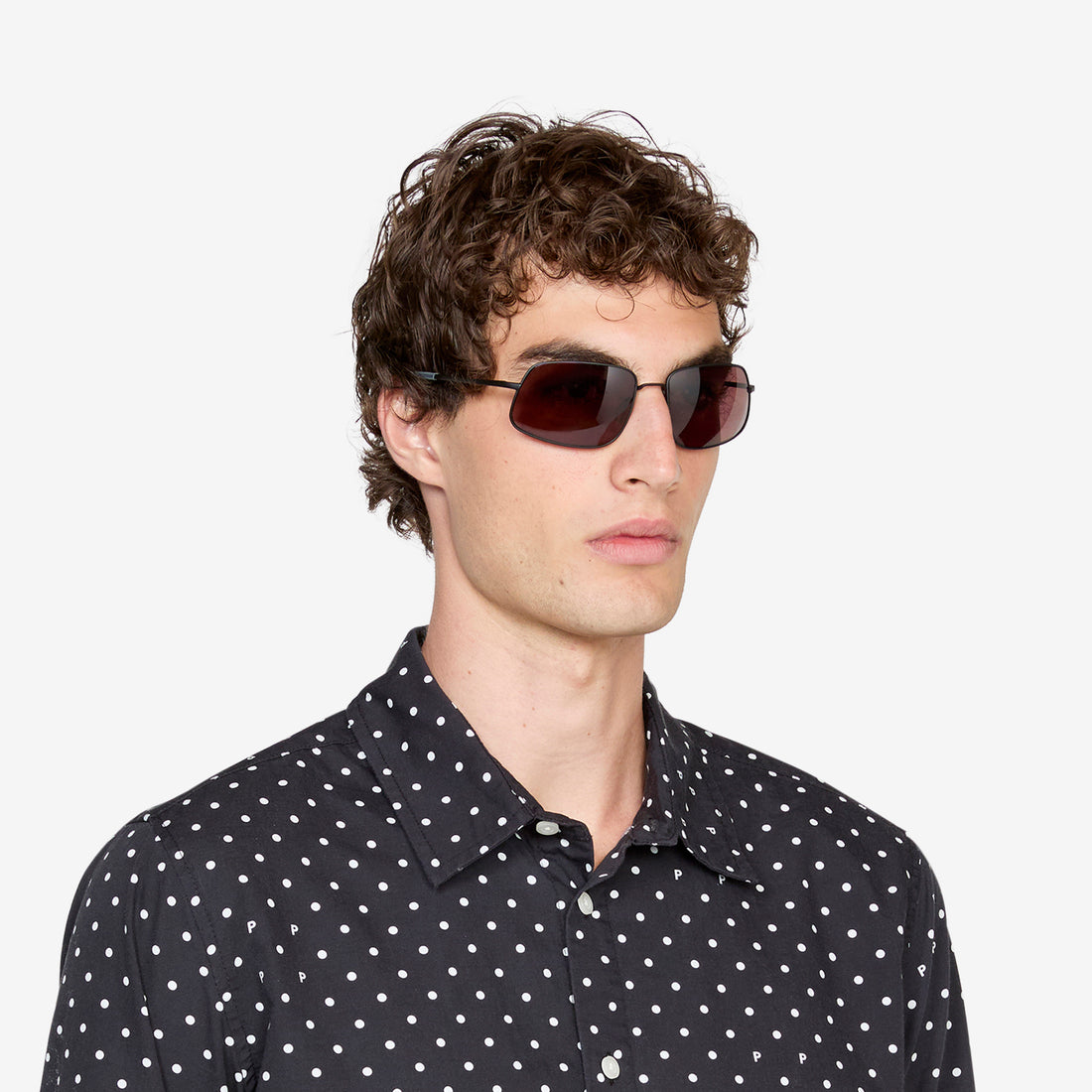 Wave Matte Black | Rose Solid Polarised Lens Eyewear