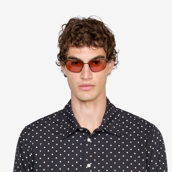 Marathon Matte Black | Orange Solid Lens Eyewear