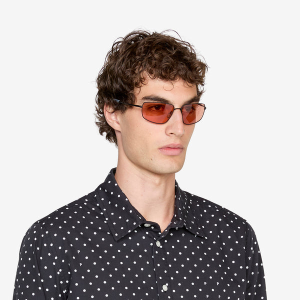 Marathon Matte Black | Orange Solid Lens Eyewear