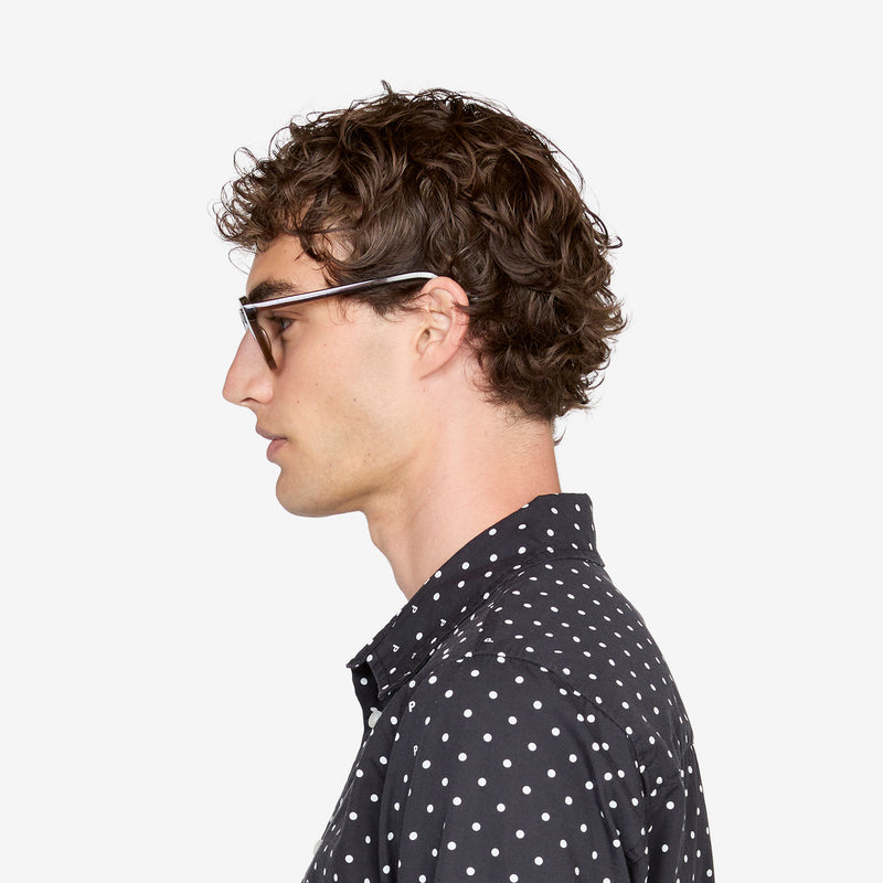 Nelson Chocolate | Blue Gradient Lens Eyewear
