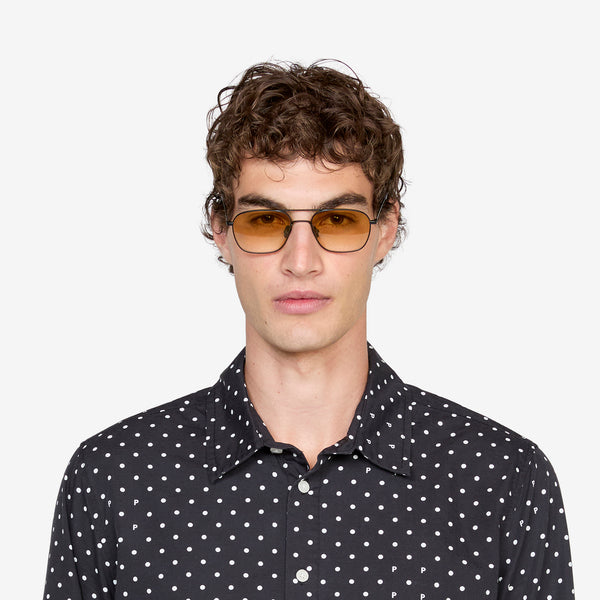 Dion Matte Black | Yellow Gradient Lens Eyewear