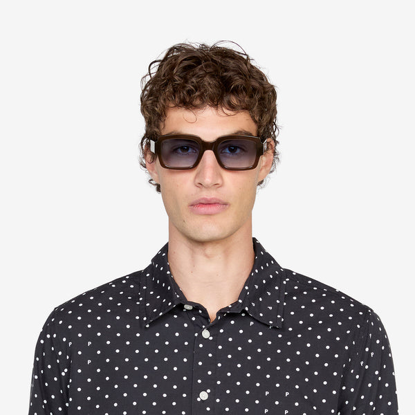 Apollo Chocolate | Blue Gradient Lens Eyewear