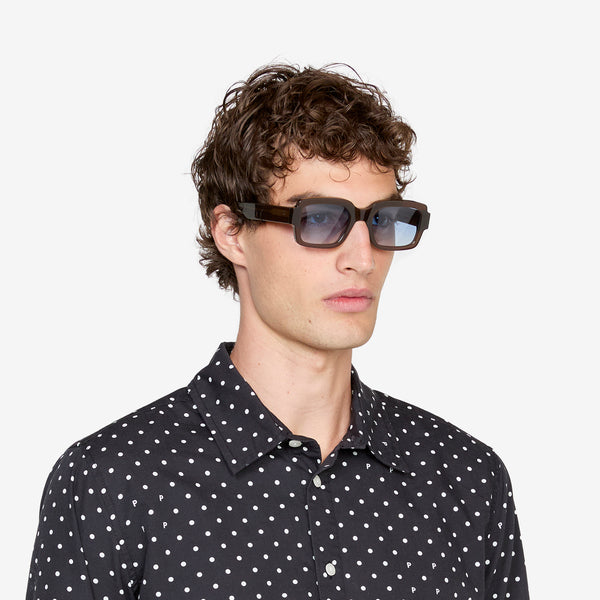 Apollo Chocolate | Blue Gradient Lens Eyewear