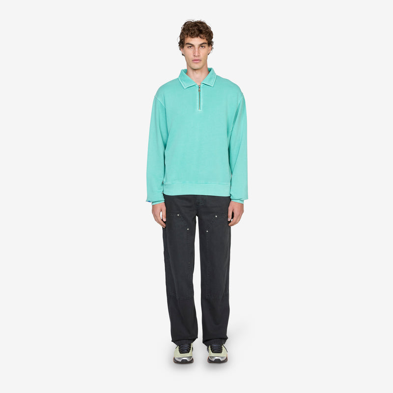 Maus 1/4 Zip Fleece Teal Jumpers