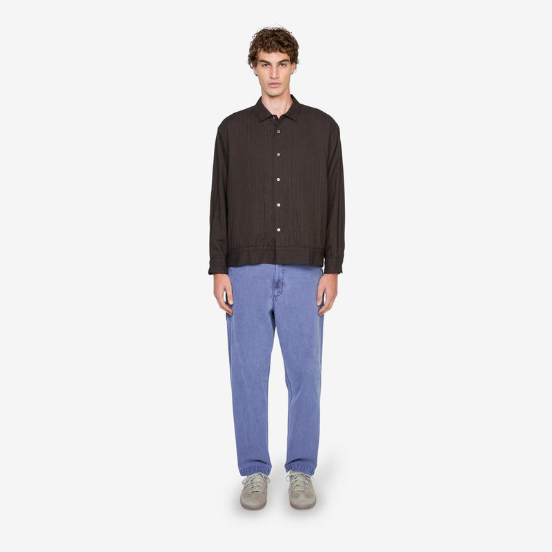 Claud Stripe Shirt Brown Shirts