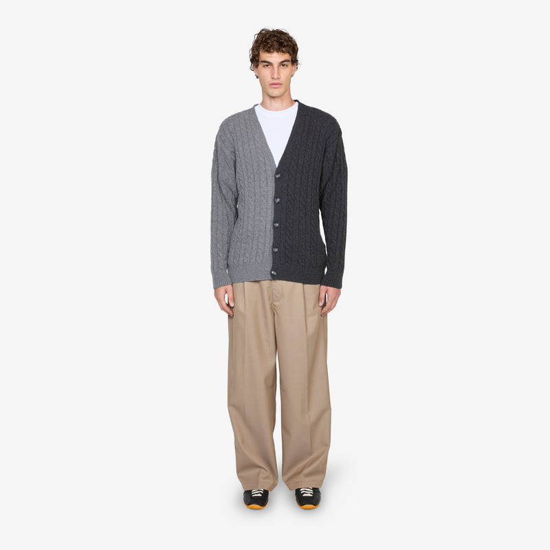 Knitted Cable Cardigan Anthracite | Charcoal Jumpers