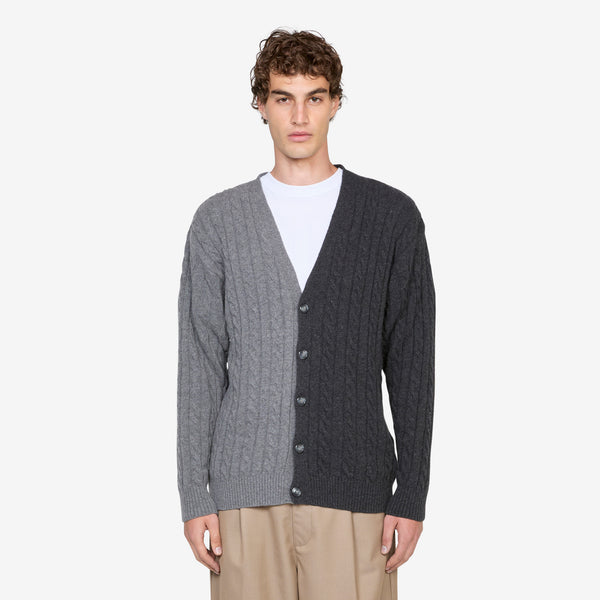 Knitted Cable Cardigan Anthracite | Charcoal Jumpers