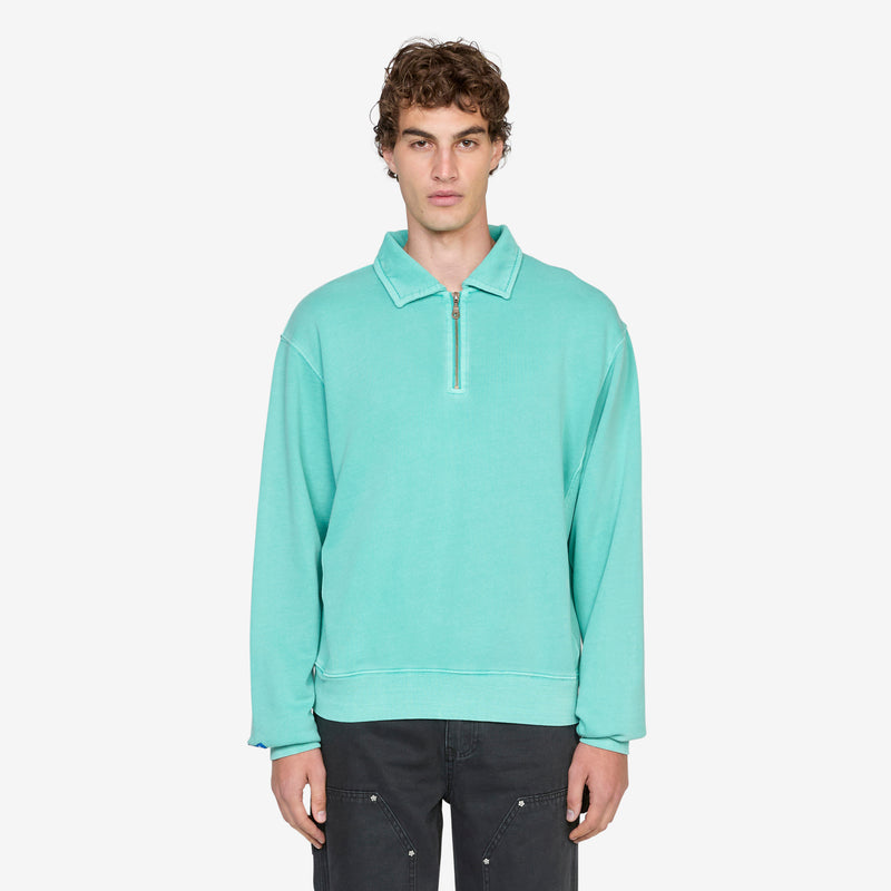 Maus 1/4 Zip Fleece Teal Jumpers