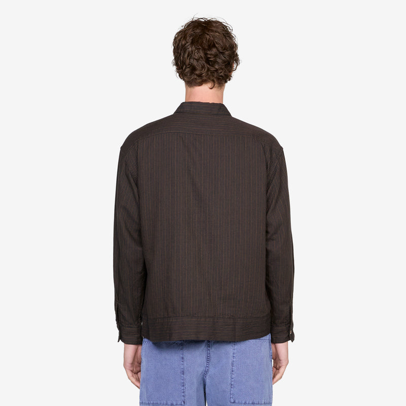 Claud Stripe Shirt Brown Shirts