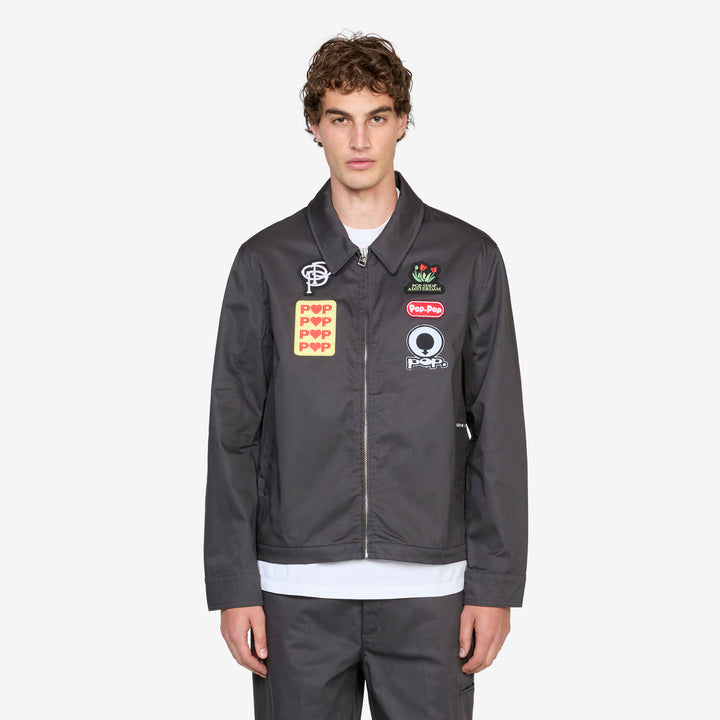 Full Zip Worker Jacket Anthracite Front