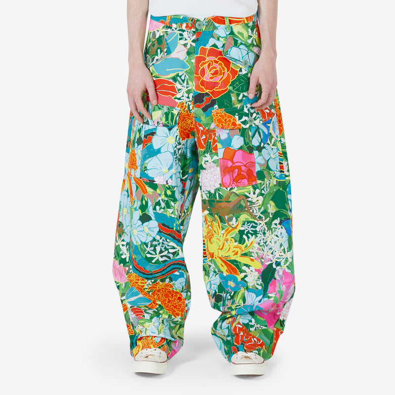 Unisex Camo Print Cargo Pant Multi Pants