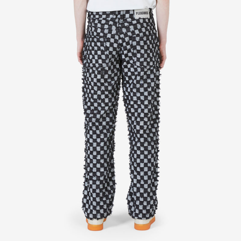 Curfew Checker Work Pant Black