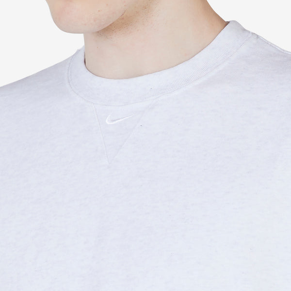 Solo Swoosh Short Sleeve Heavyweight Top Birch Heather | White