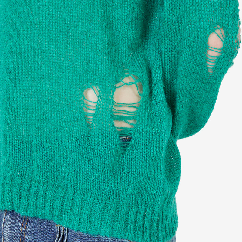 ADSB Kid Mohair Crewneck Sweater Green