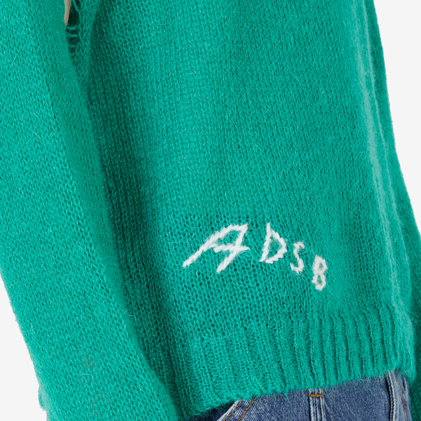 ADSB Kid Mohair Crewneck Sweater Green