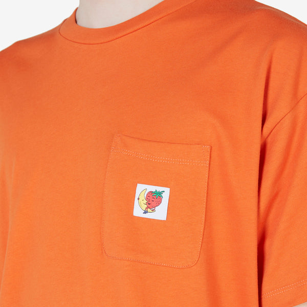 Unisex Logo Label T-Shirt Orange