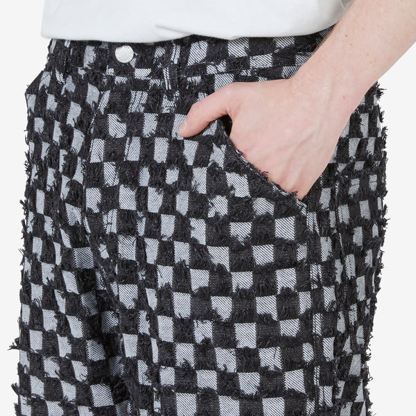 Curfew Checker Work Pant Black