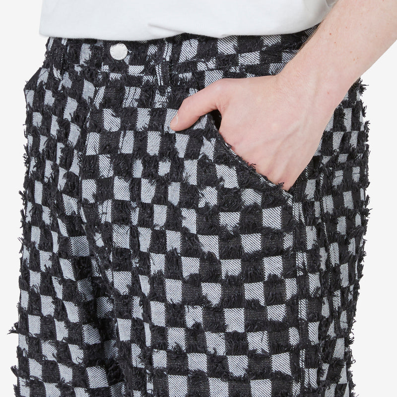 Curfew Checker Work Pant Black Pants