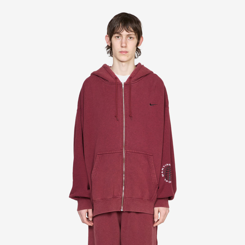 Martine Rose x Full-Zip Hoodie Team Crimson | Heather | White Jumpers