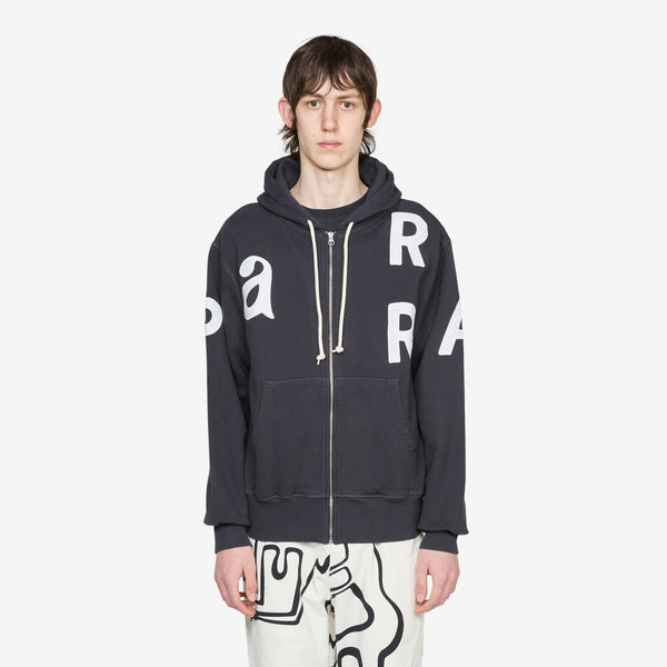 Word Salad Zip Hooded Sweatshirt Dark Navy Shirts