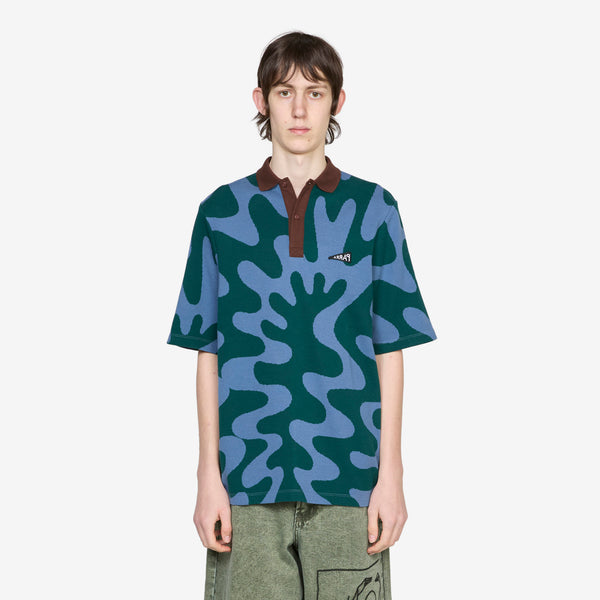 Splashed Polo Shirt Pine Green Shirts