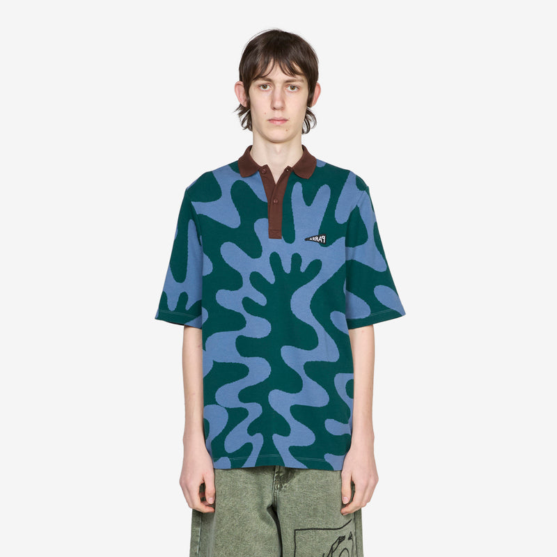 Splashed Polo Shirt Pine Green Shirts