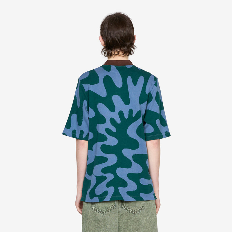 Splashed Polo Shirt Pine Green Shirts