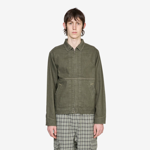 Japanese Slub Denim Jacket Dark Sage Jackets
