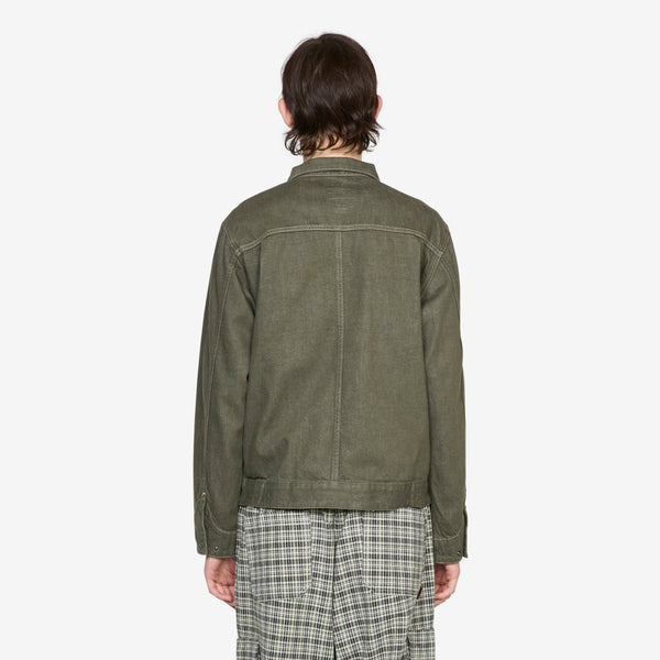 Japanese Slub Denim Jacket Dark Sage Jackets