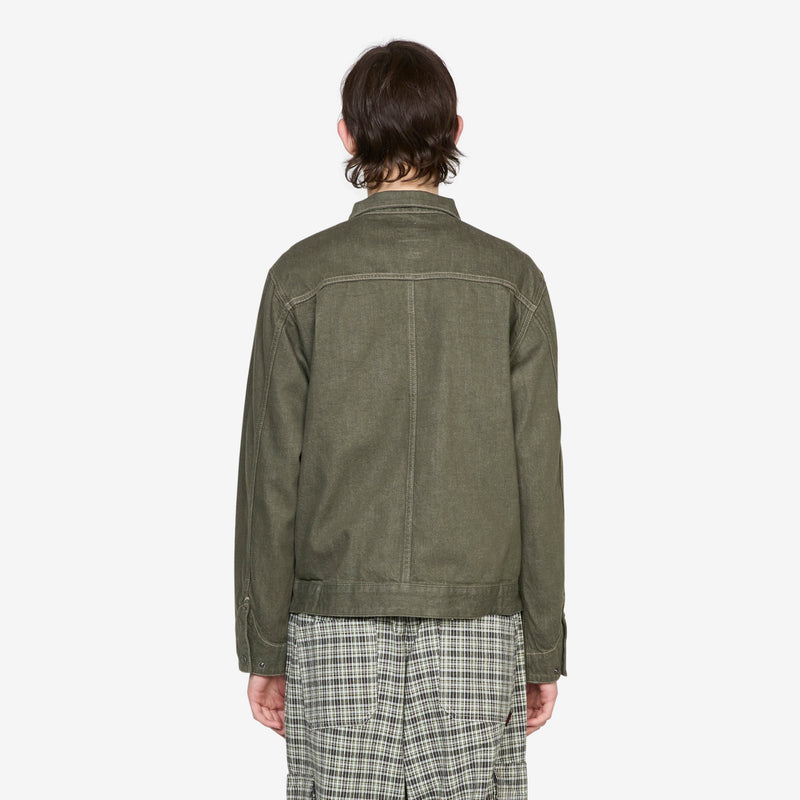Japanese Slub Denim Jacket Dark Sage Jackets