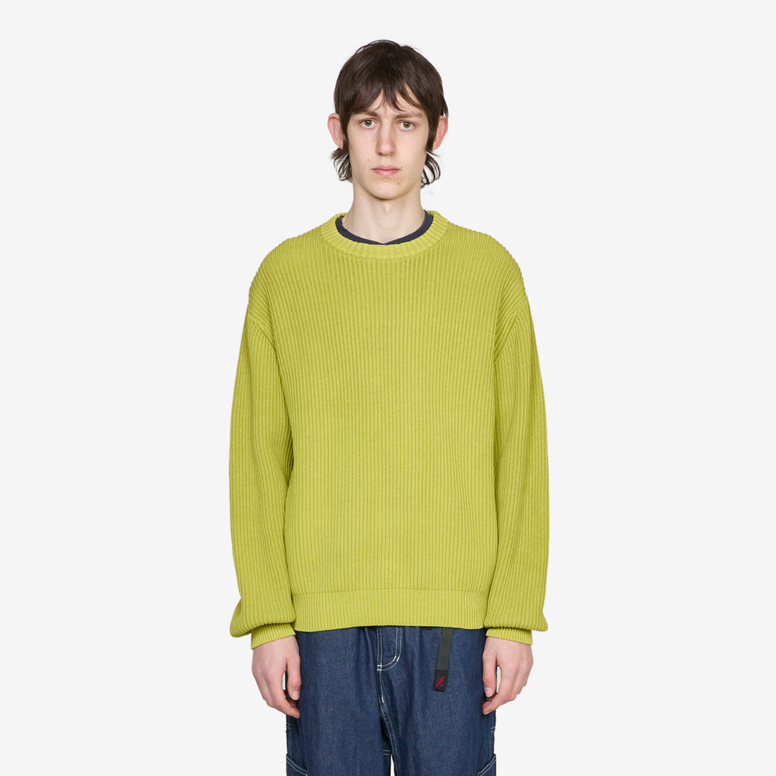 Cotton Knit Sweater Mist Green Jumpers