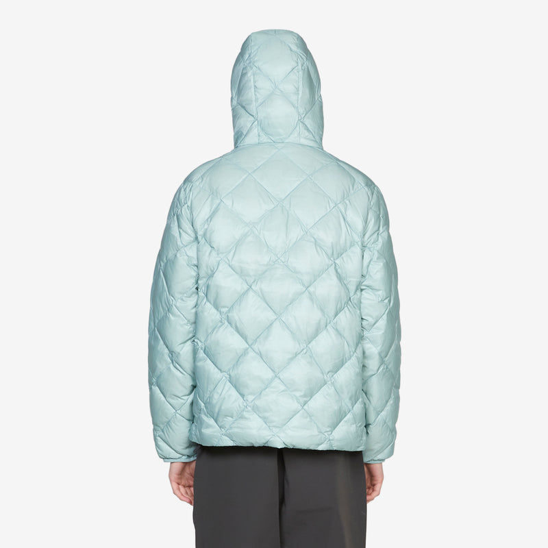 Base Light Down Hooded Jacket Turquoise Jackets