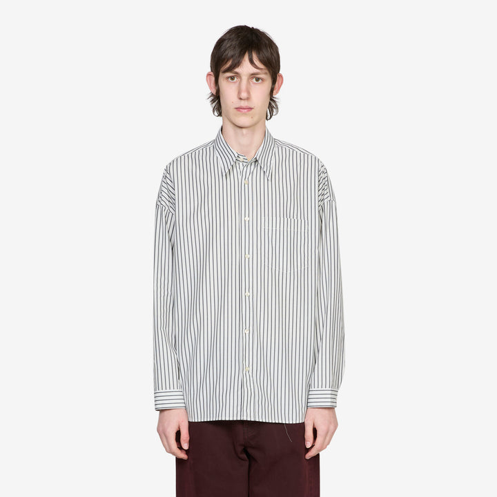 Stable Shirt Antracite Stripe Front