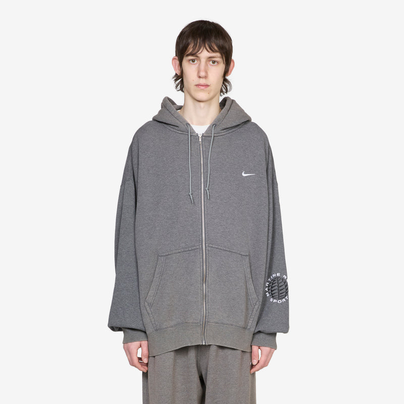 Martine Rose x Full-Zip Hoodie Charcoal Heather | Dark Steel Grey | White Jumpers