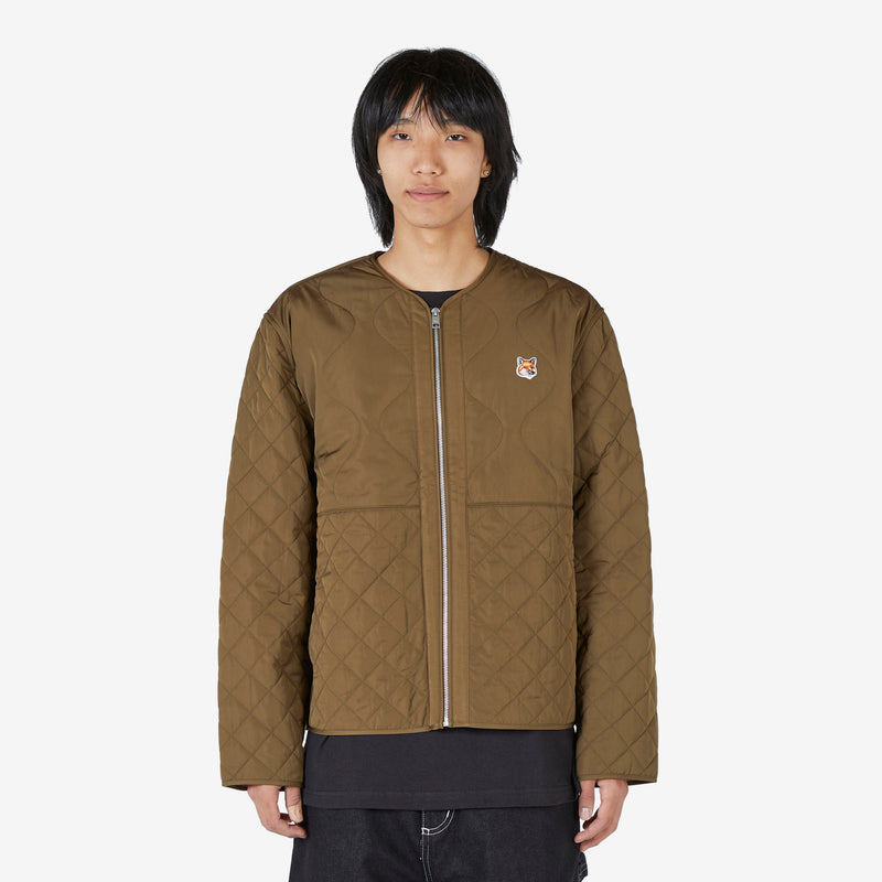 Quilted Blouson in Nylon with Institutional Fox Head Khaki Jackets