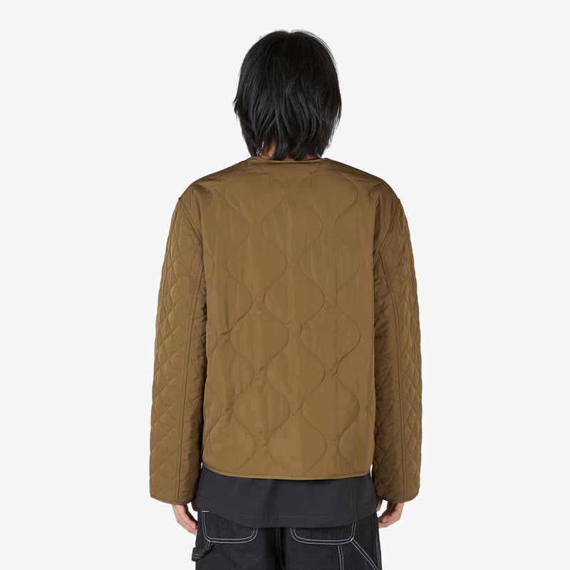 Quilted Blouson in Nylon with Institutional Fox Head Khaki