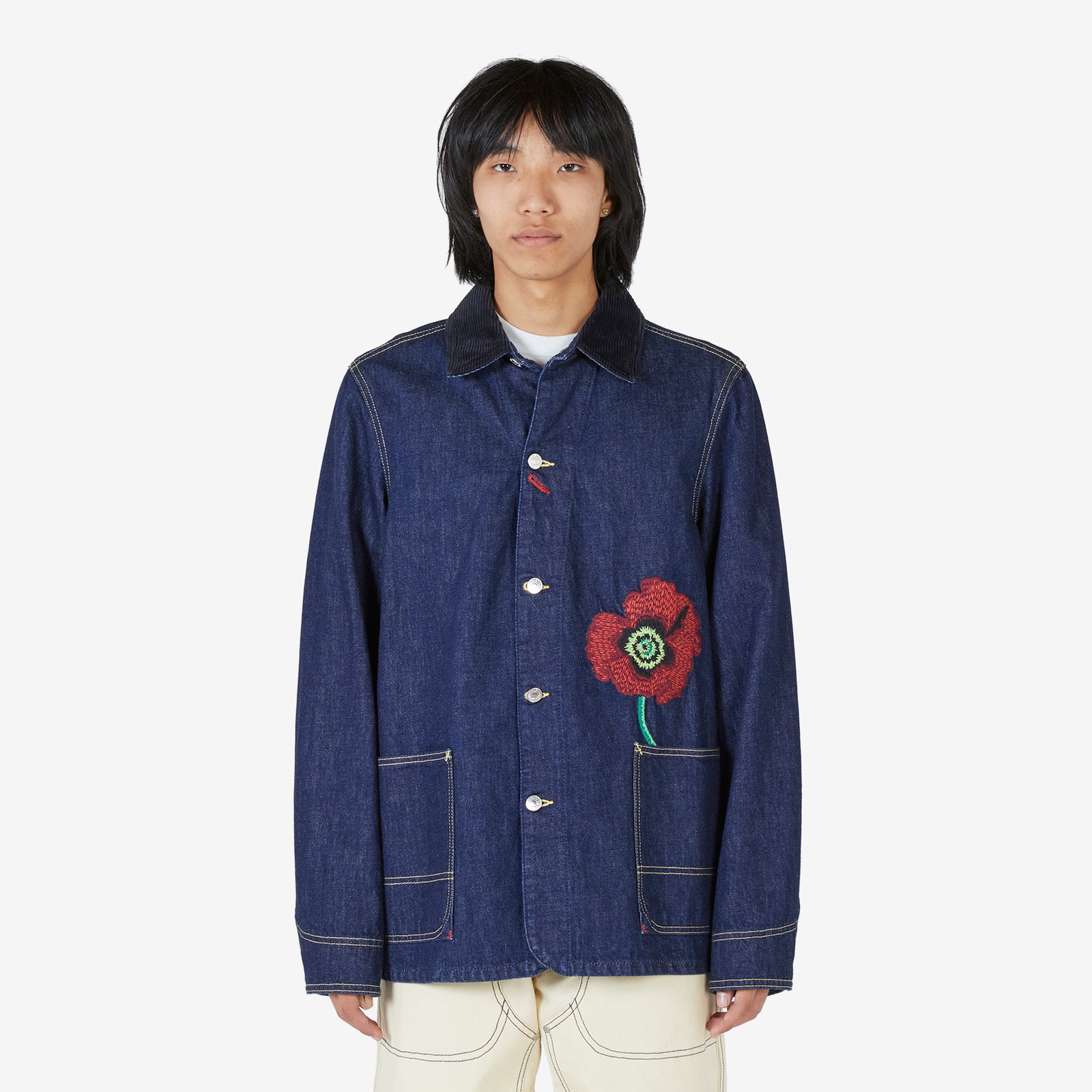 KENZO Poppy Workwear Denim Jacket Ink Above The Clouds