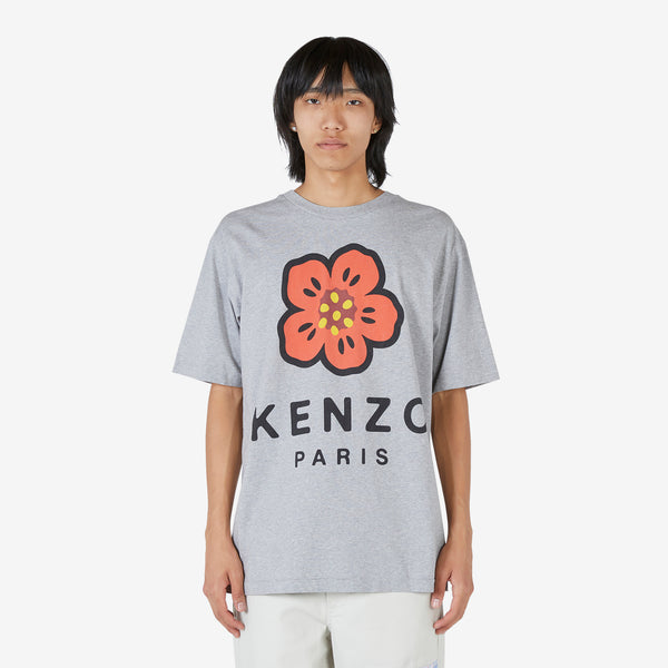 'BOKE FLOWER' Logo Classic T-Shirt Pearl Grey