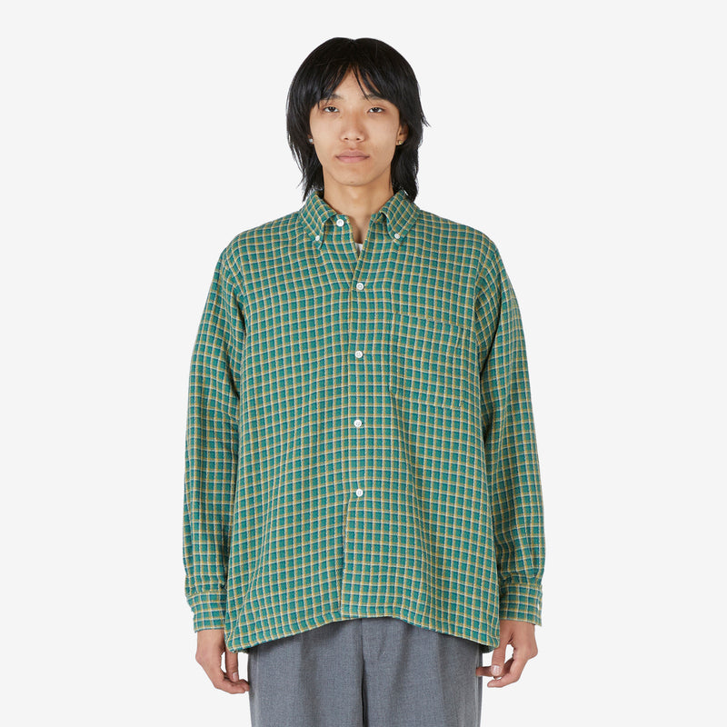 Open B.D. Panama Check Double Face Shirt Green
