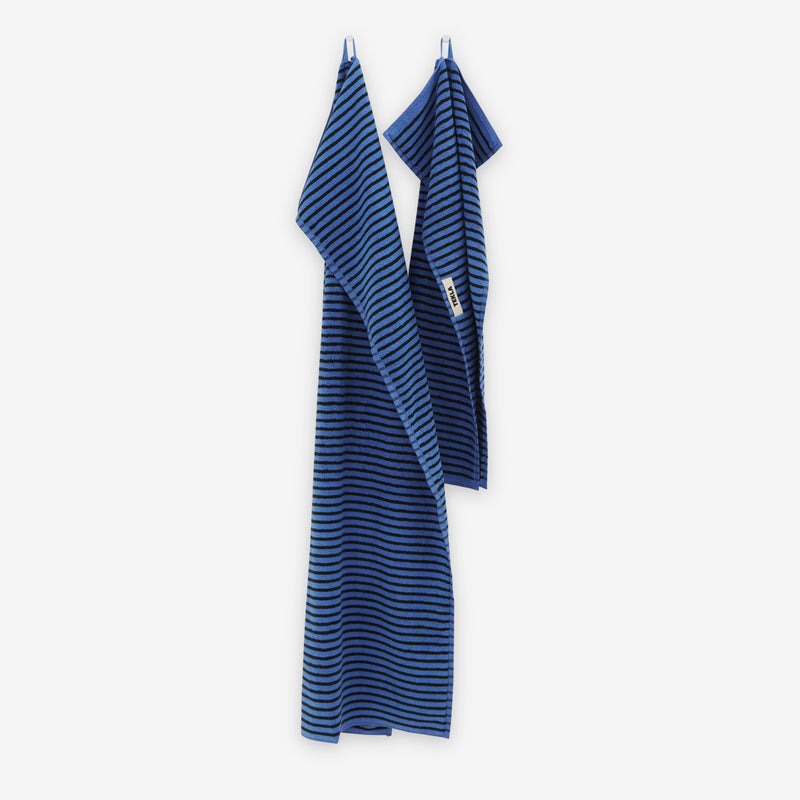 Terry Towel Blue and Black Lifestyle