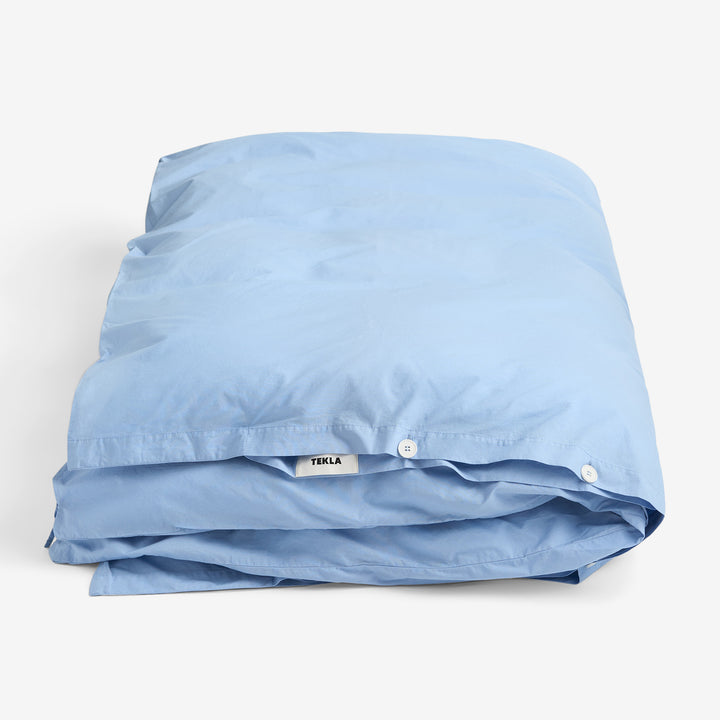 Percale Duvet Cover Island Blue Front