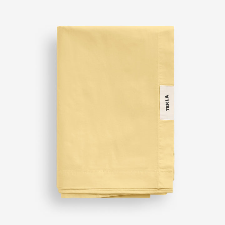 Percale Flat Sheet Shaded Yellow Front