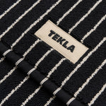 Terry Bath Mat Black Stripes